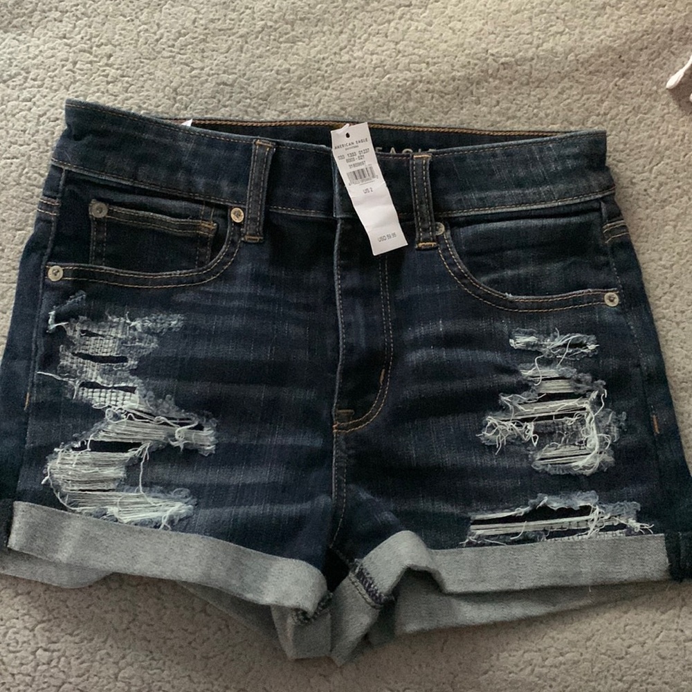 American Eagle distressed jean shorts